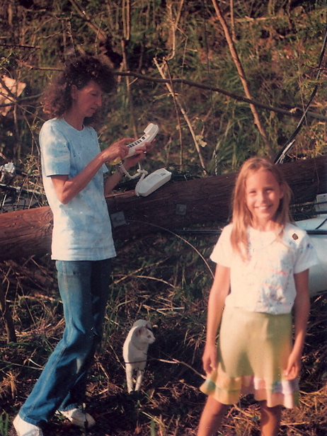 [Hurricane Hugo phone pole, St Thomas, 1989]